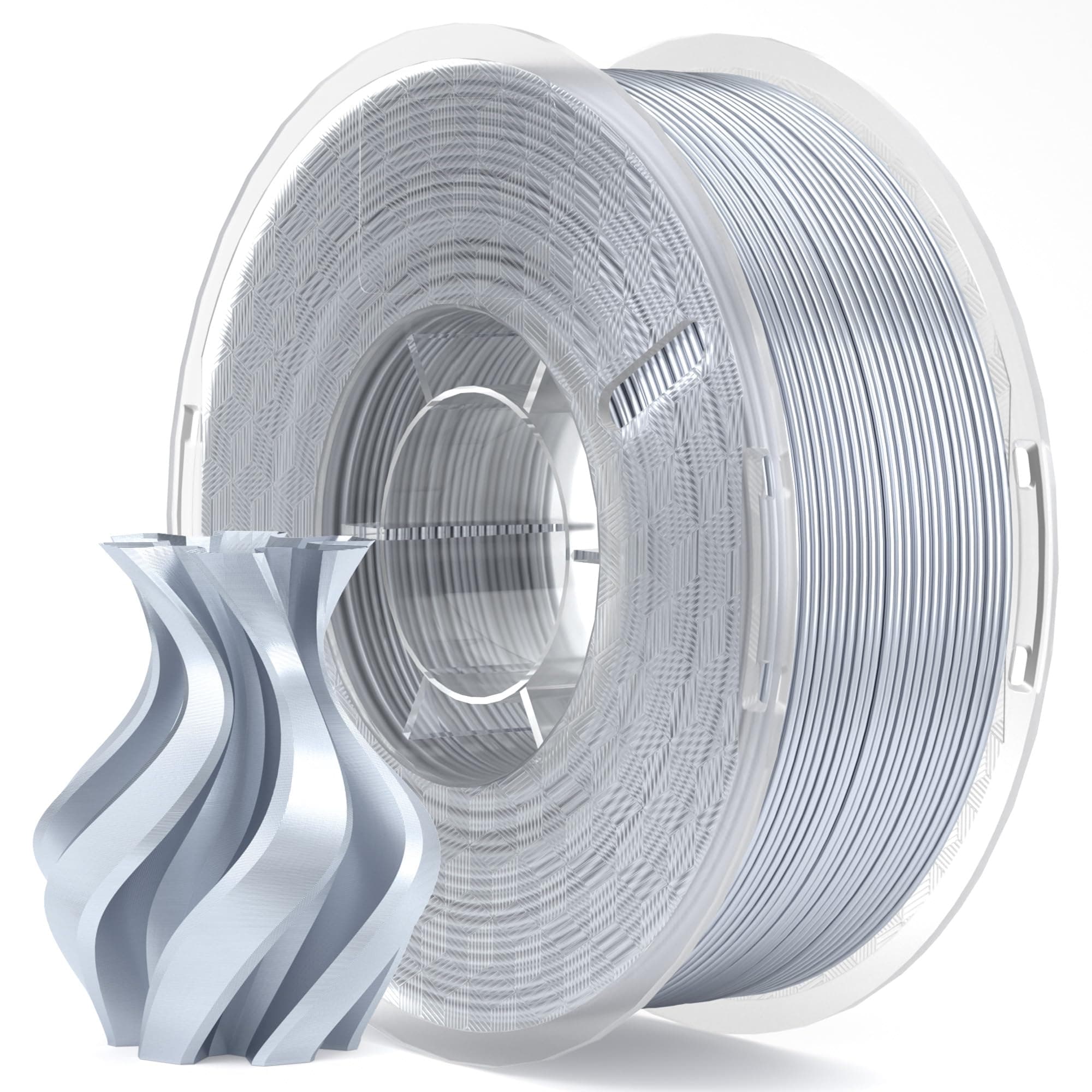ELEGOO Filamento PLA Silk 1.75 1KG Plata Gris de Seda