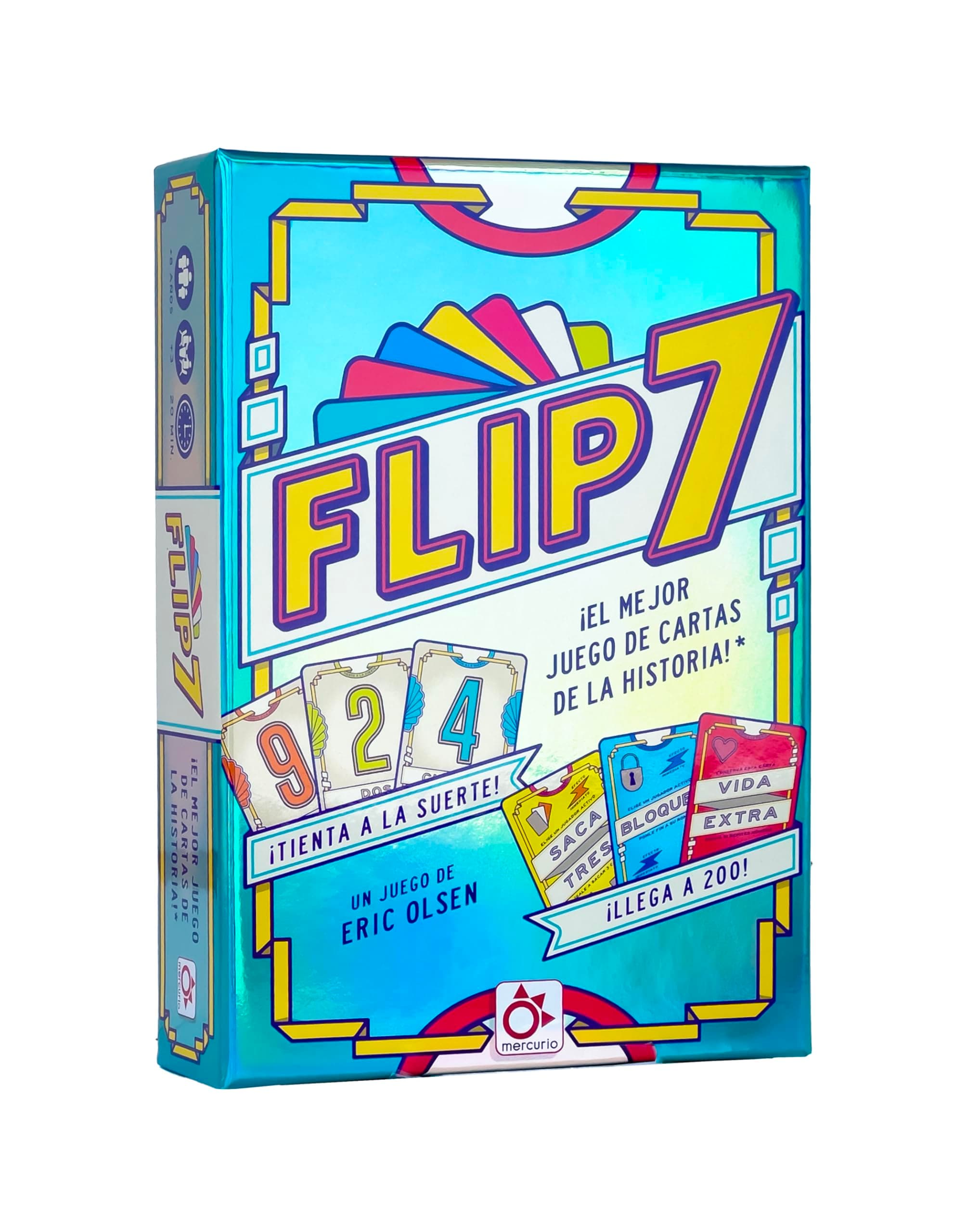 Mercurio - Flip 7 | Juego de Cartas Estratégico y Divertido | Reta tu Suerte y Tu Astucia | para