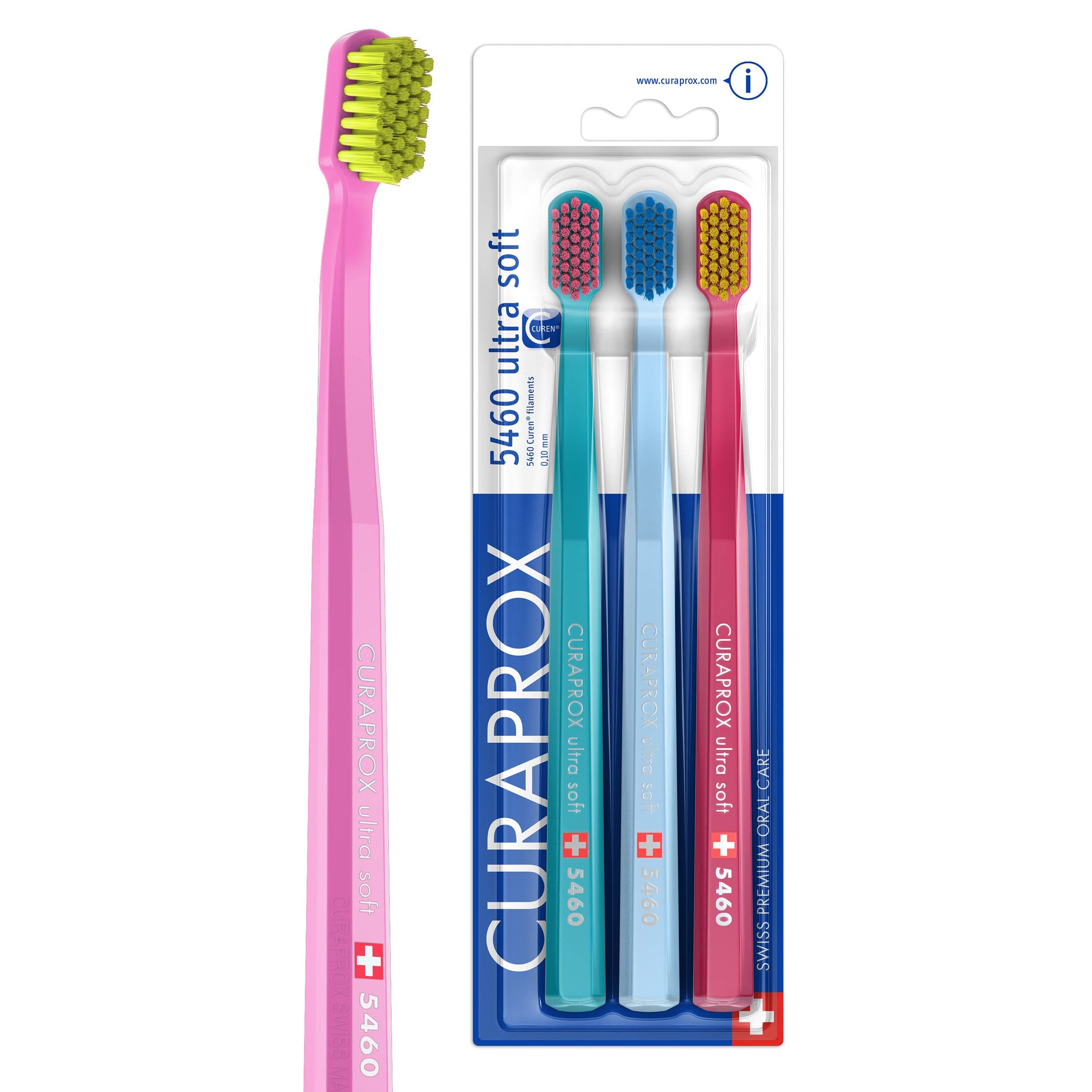 Curaprox CS 5460 | Pack 3 Cepillos Ultrasuaves - Colores Surtidos