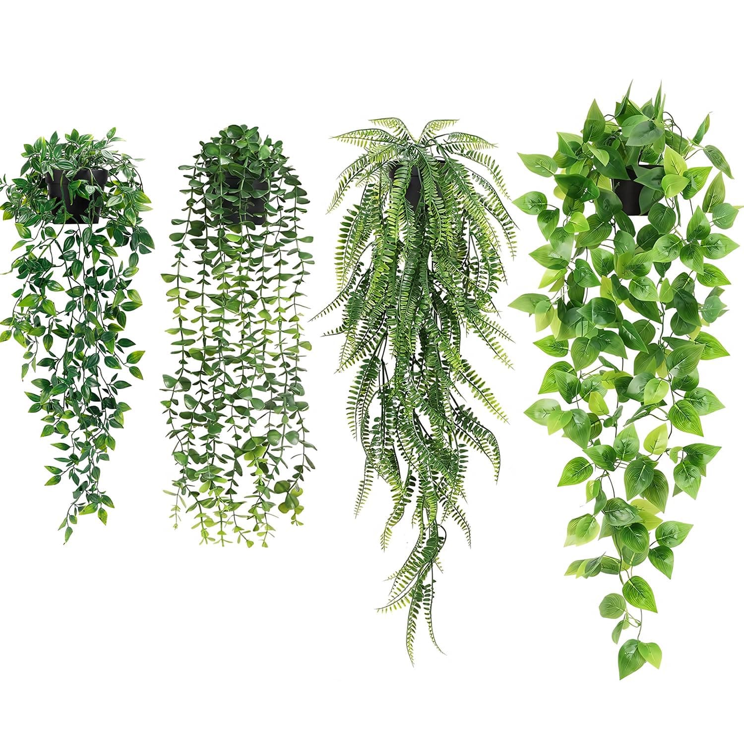 Yabely 4 Piezas de Plantas Artificiales Colgantes de Vides Falsas