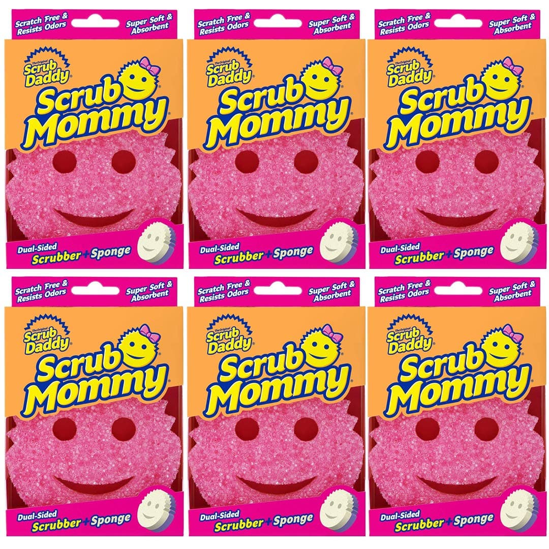 Scrub Daddy Modelo Scrub Mommy Fibra+Esponja Paquete de 6 Pzas