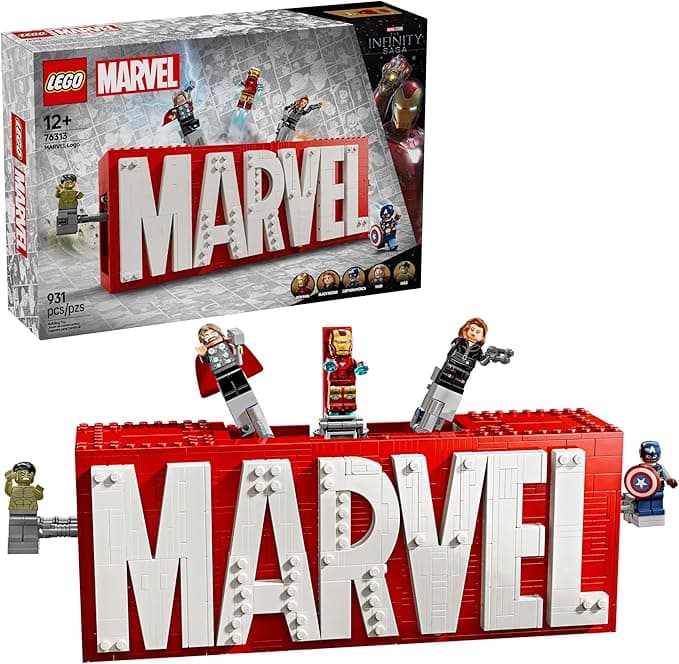 LEGO Marvel: Logotipo Marvel y Minifiguras
