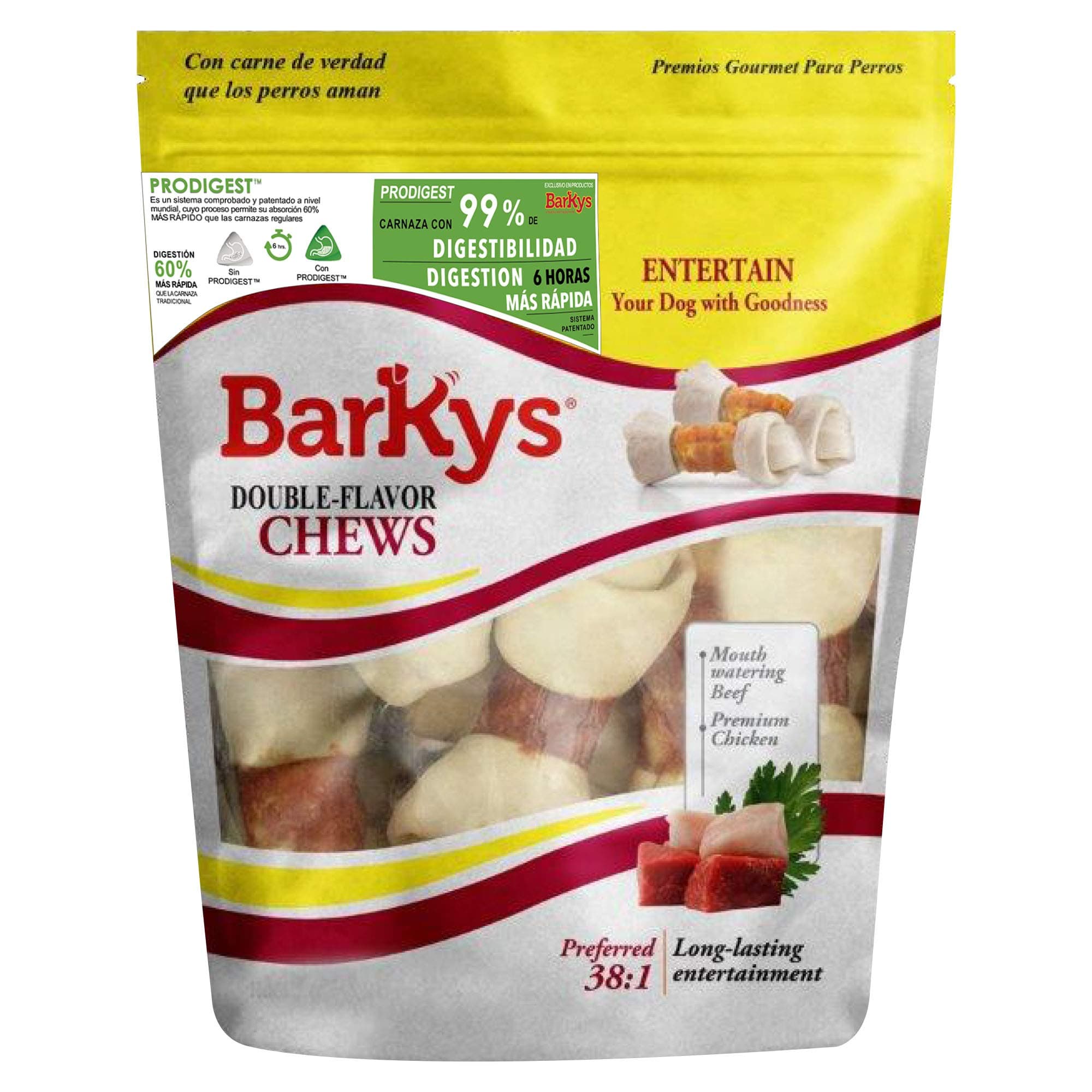 BARKYS - Masticables Double Flavor 3-4 7 unidades
