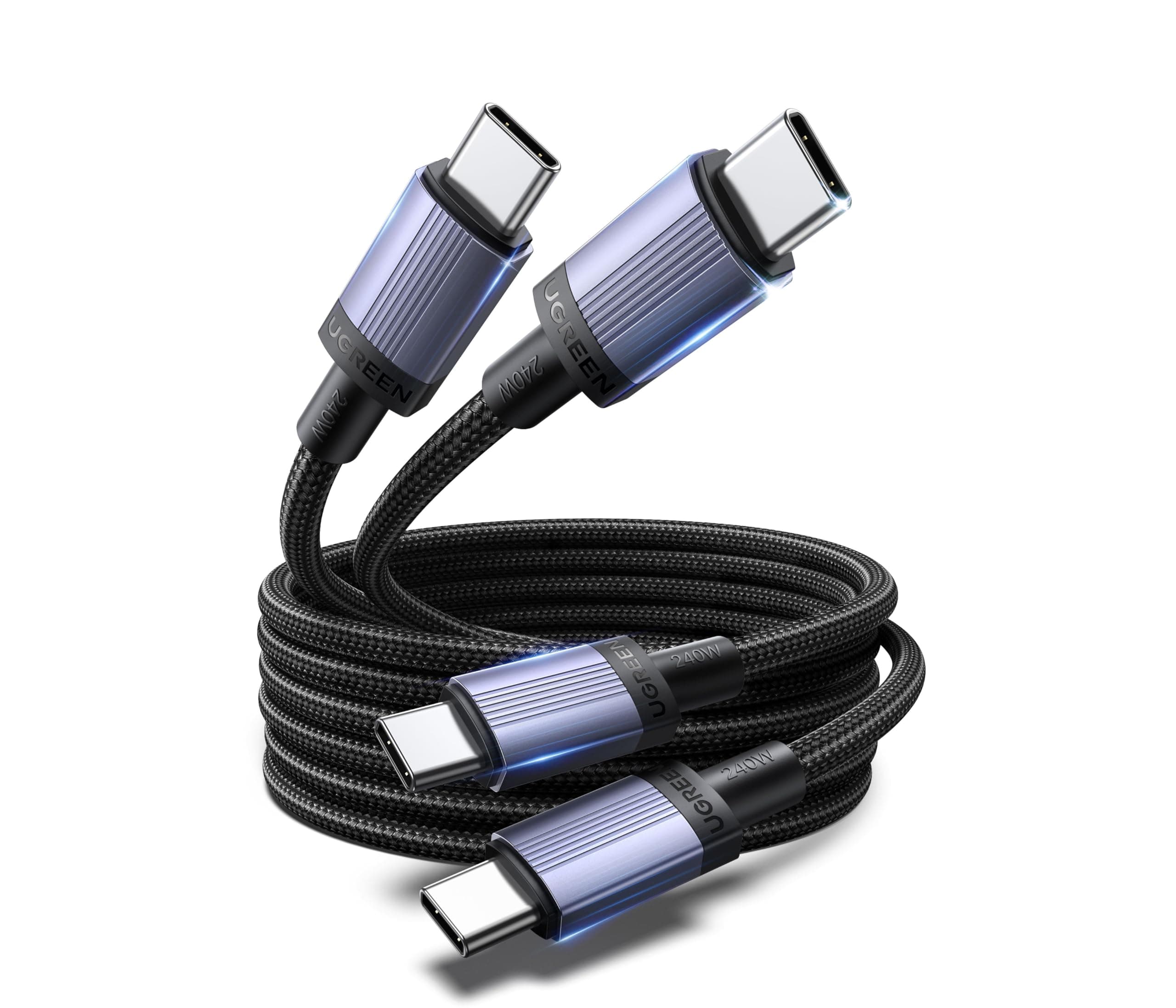 UGREEN 240W Cable USB C 2 Unidades PD 3.1 Cable Type C Carga Rápida, 1M