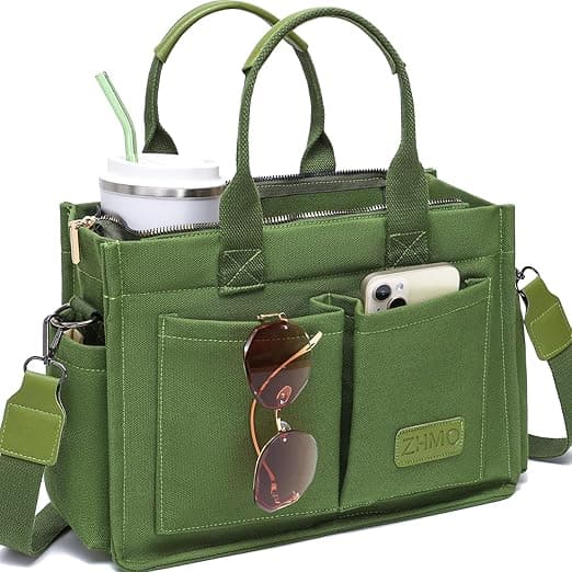 Bolso de Mano Grande de Lona