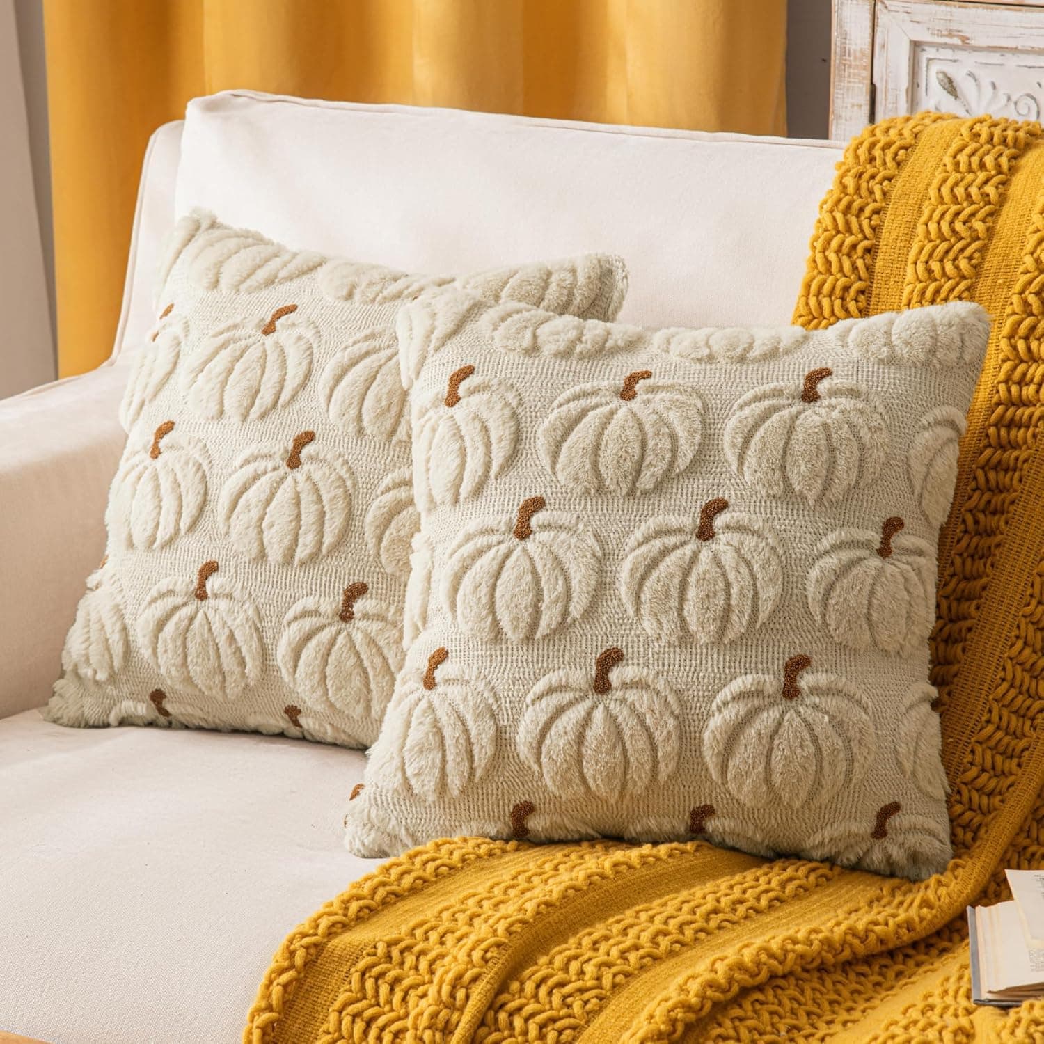 Genérico Otoño Cojines de Calabazas Decorativas