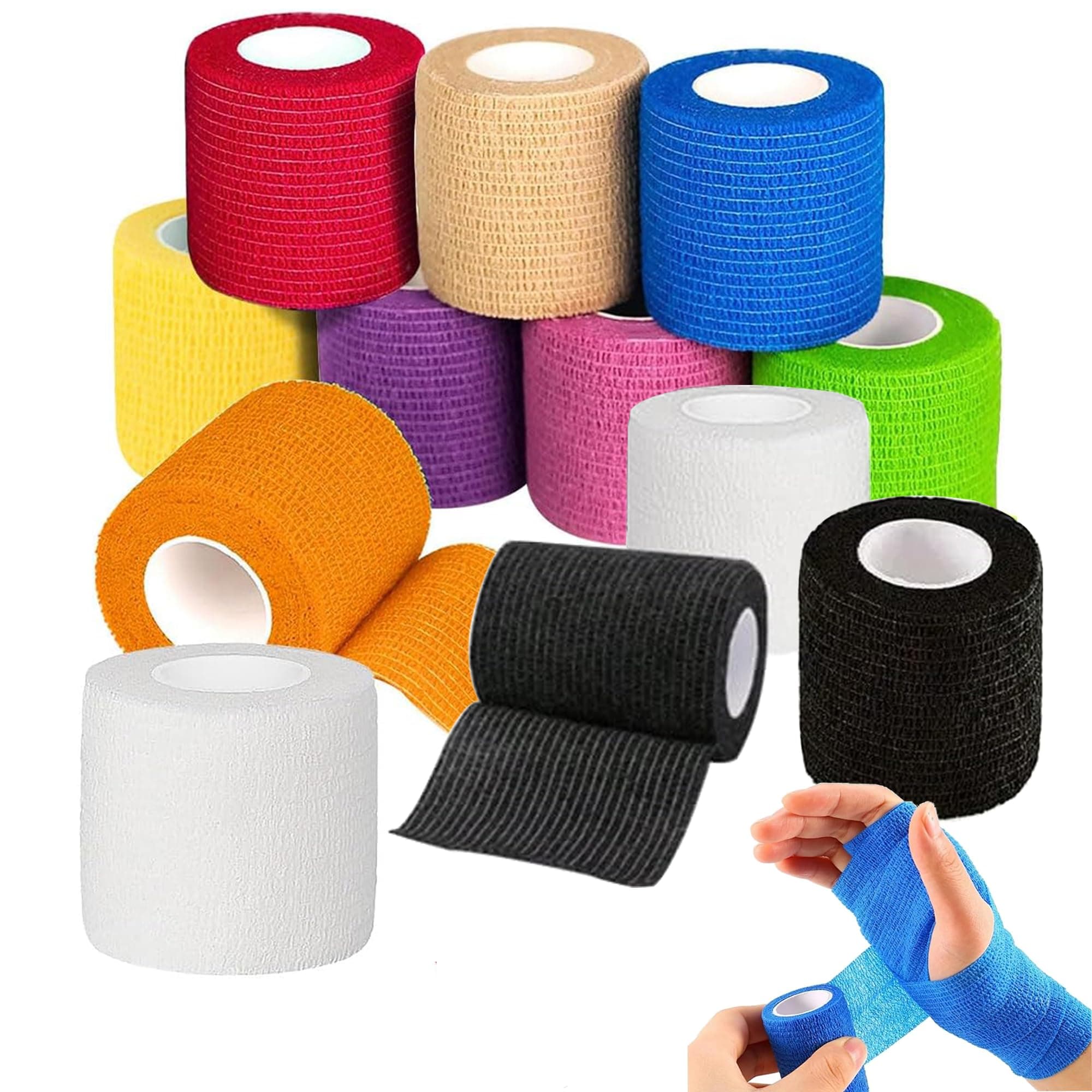 12 Roll Vendaje Deportivo Autoadheribl