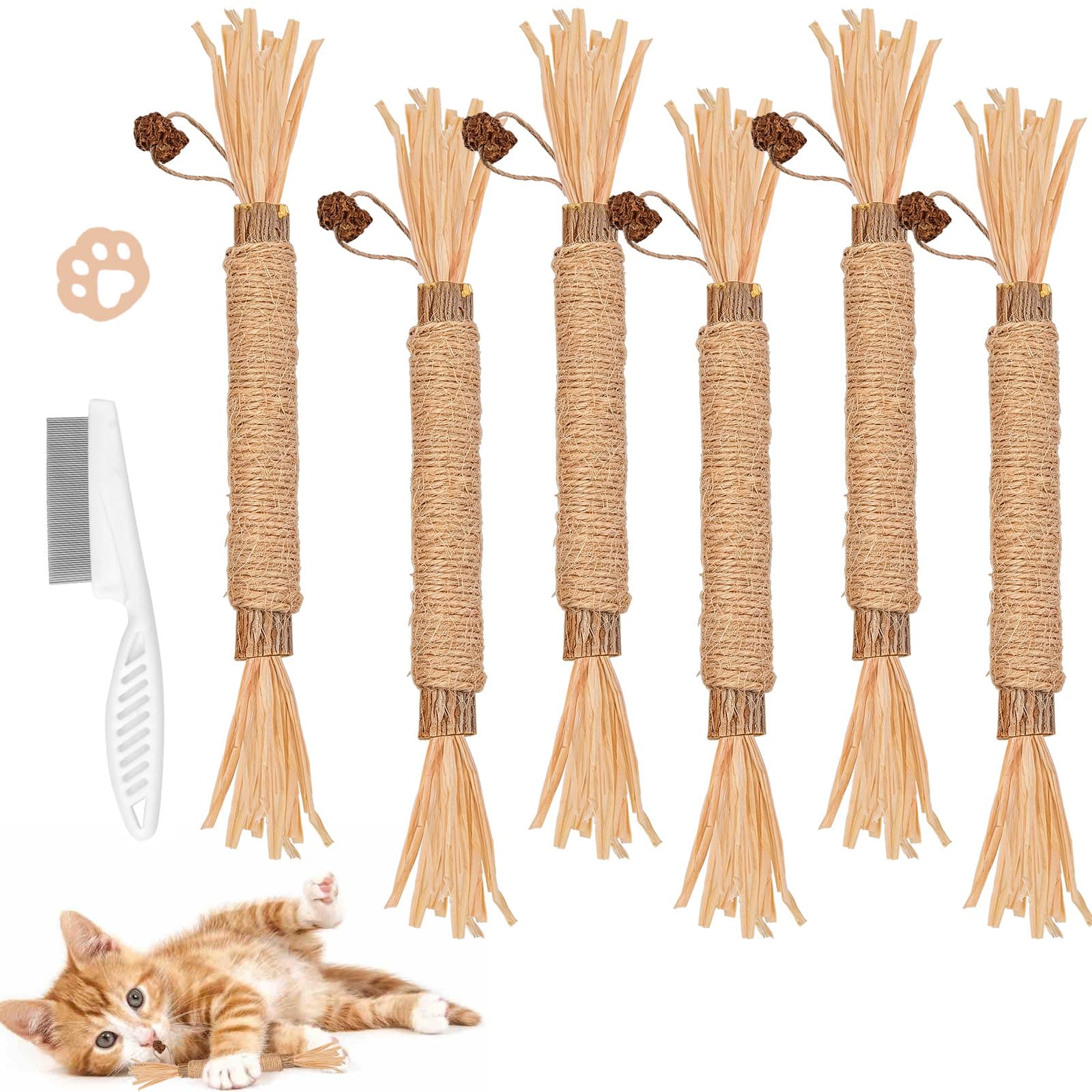 BALYSTOK Matatabi para Gatos 7 Piezas