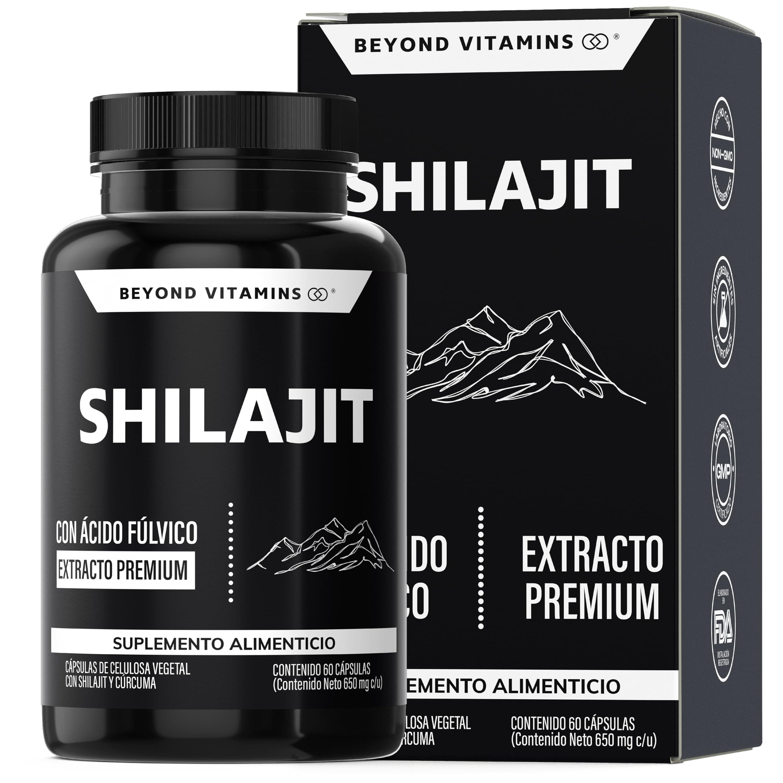 Beyond Vitamins | Shilajit Puro del Himalaya | Extracto de Resina de Shilajit en polvo y