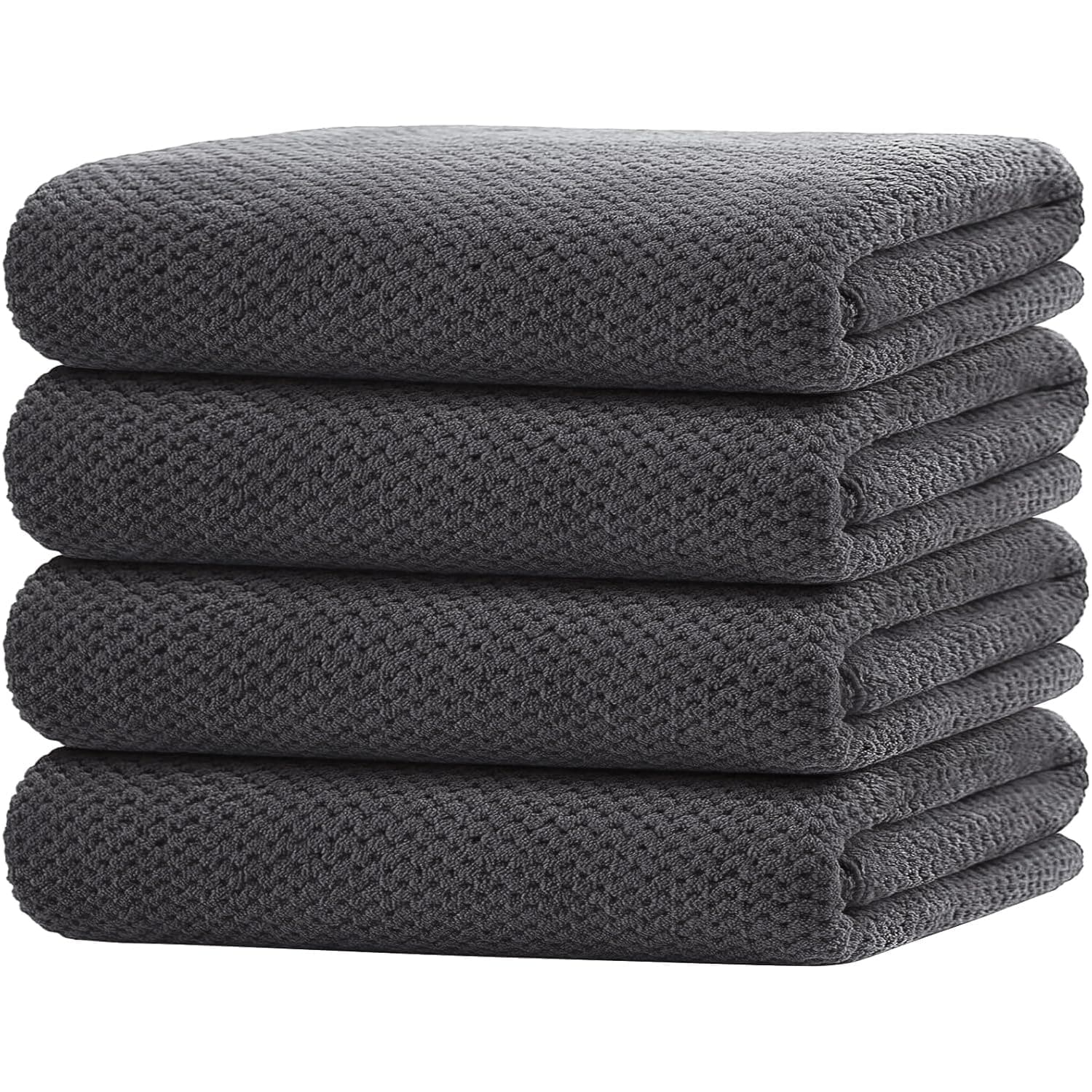 YOKNETIG Toallas de Baño,4pcs Toallas Microfibra Suaves y Ultra Absorbentes, Toalla Gimnasio Secado