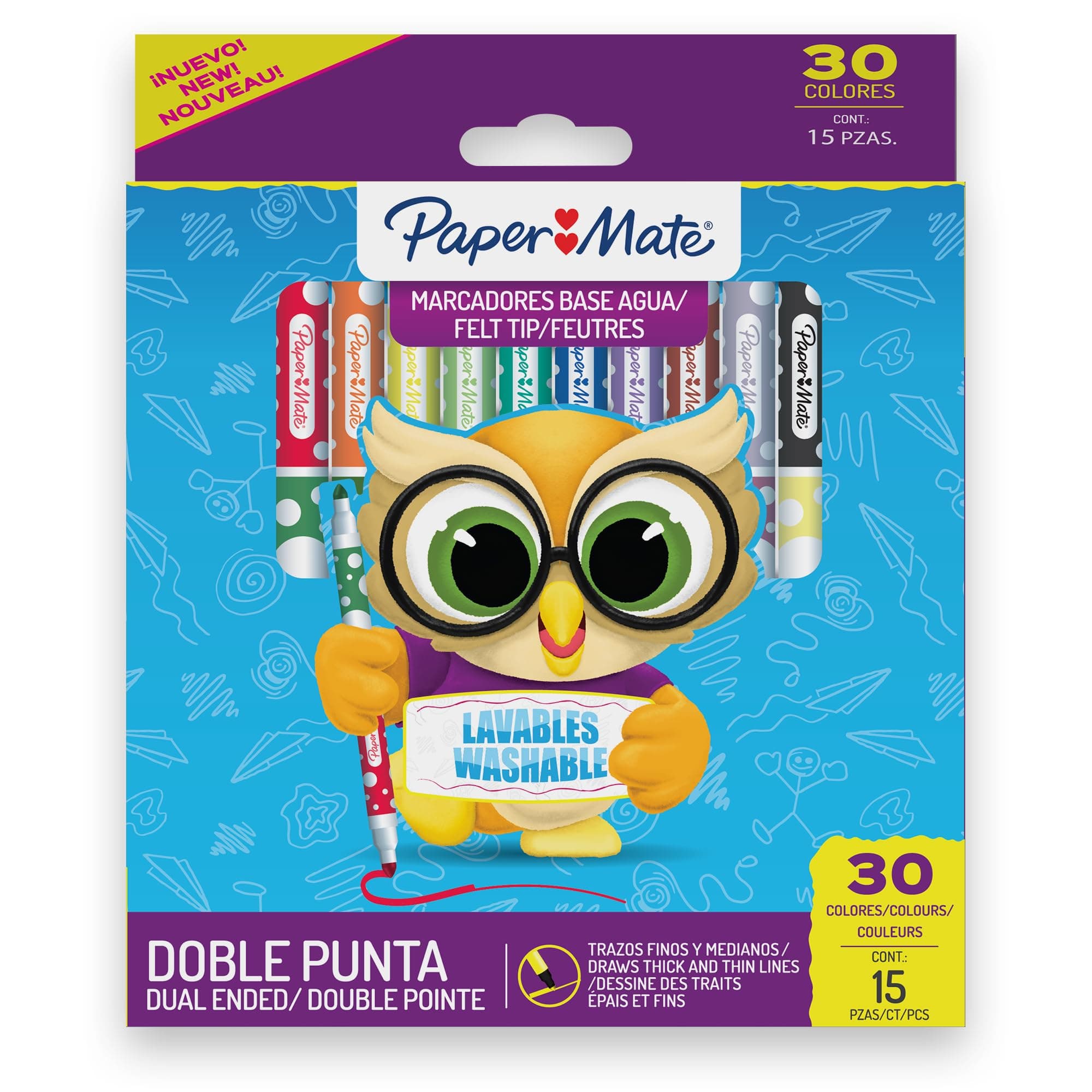Paper Mate Bolígrafos de Fieltro para Colorear para Niños