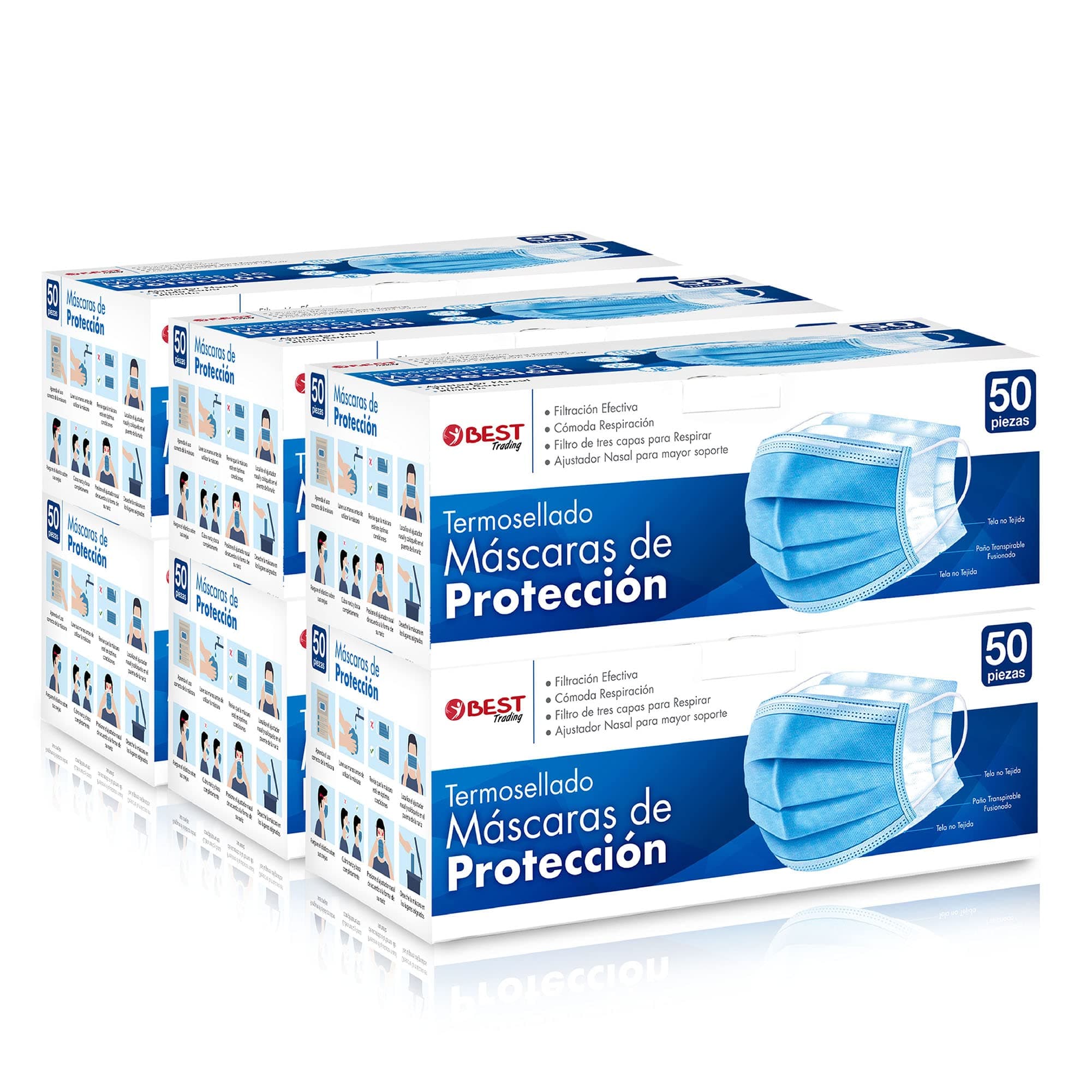 Best Trading Cubrebocas Azul 300 piezas