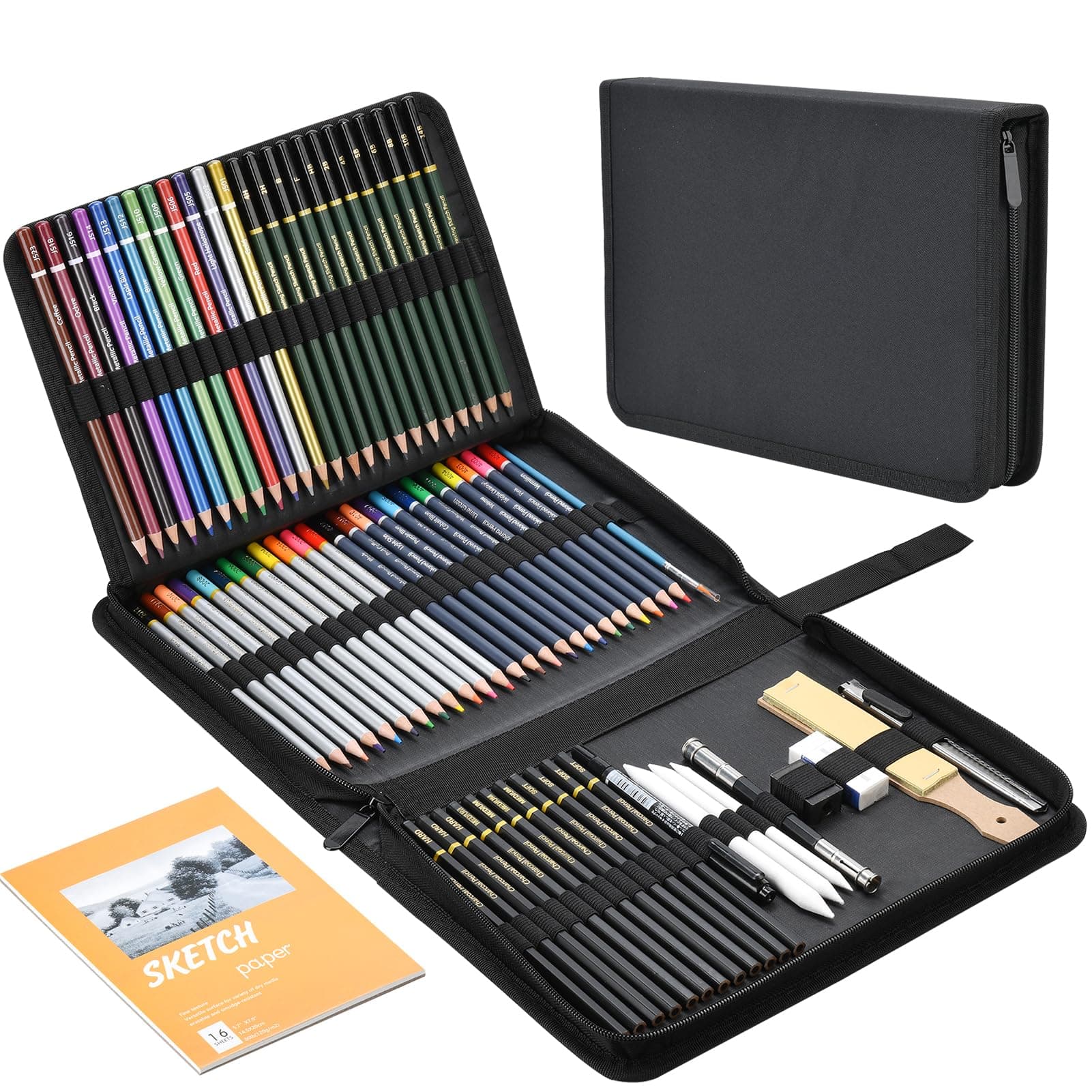 72 Piezas Kit de Lápices de Dibujo