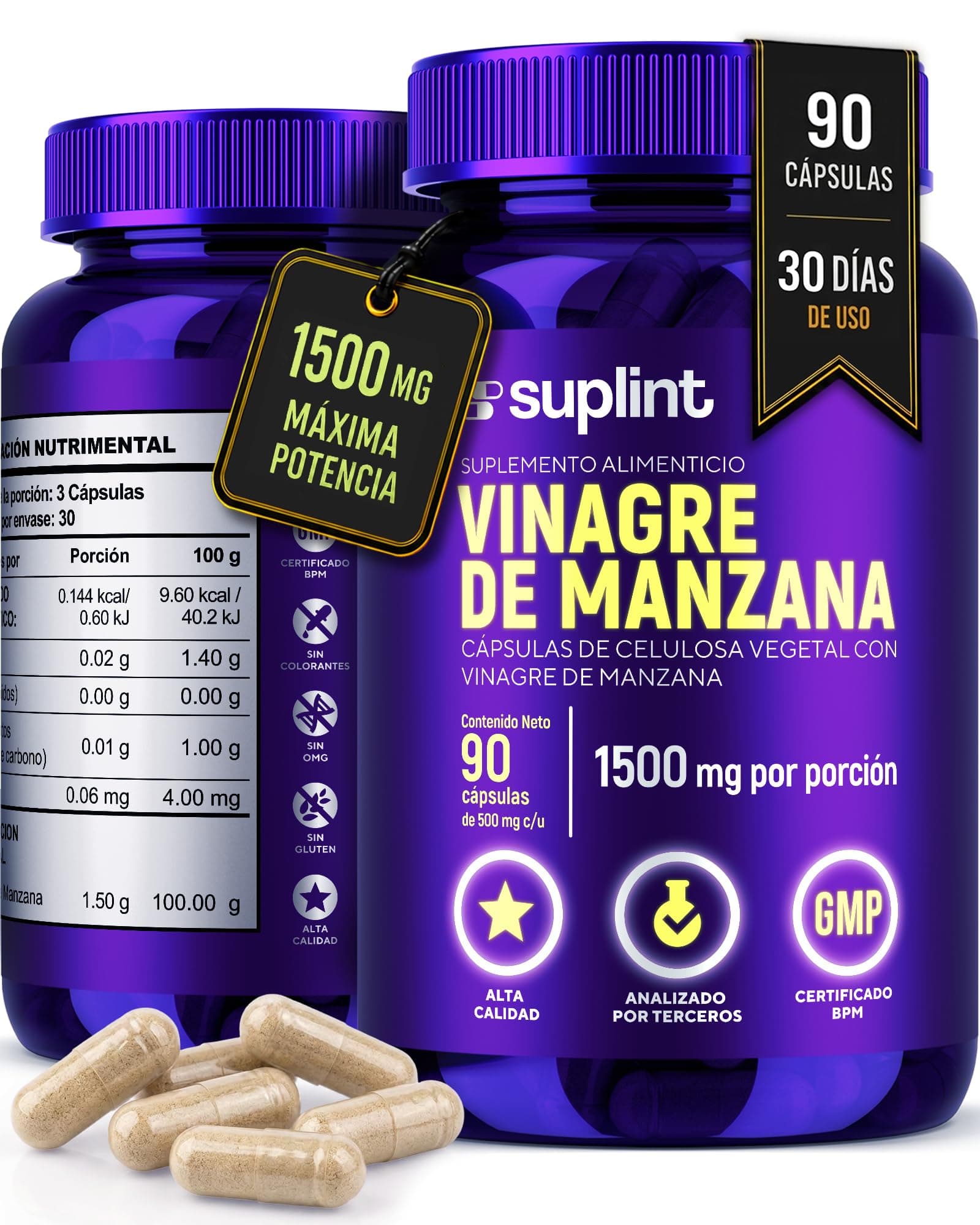 Vinagre de Manzana 1500 mg
