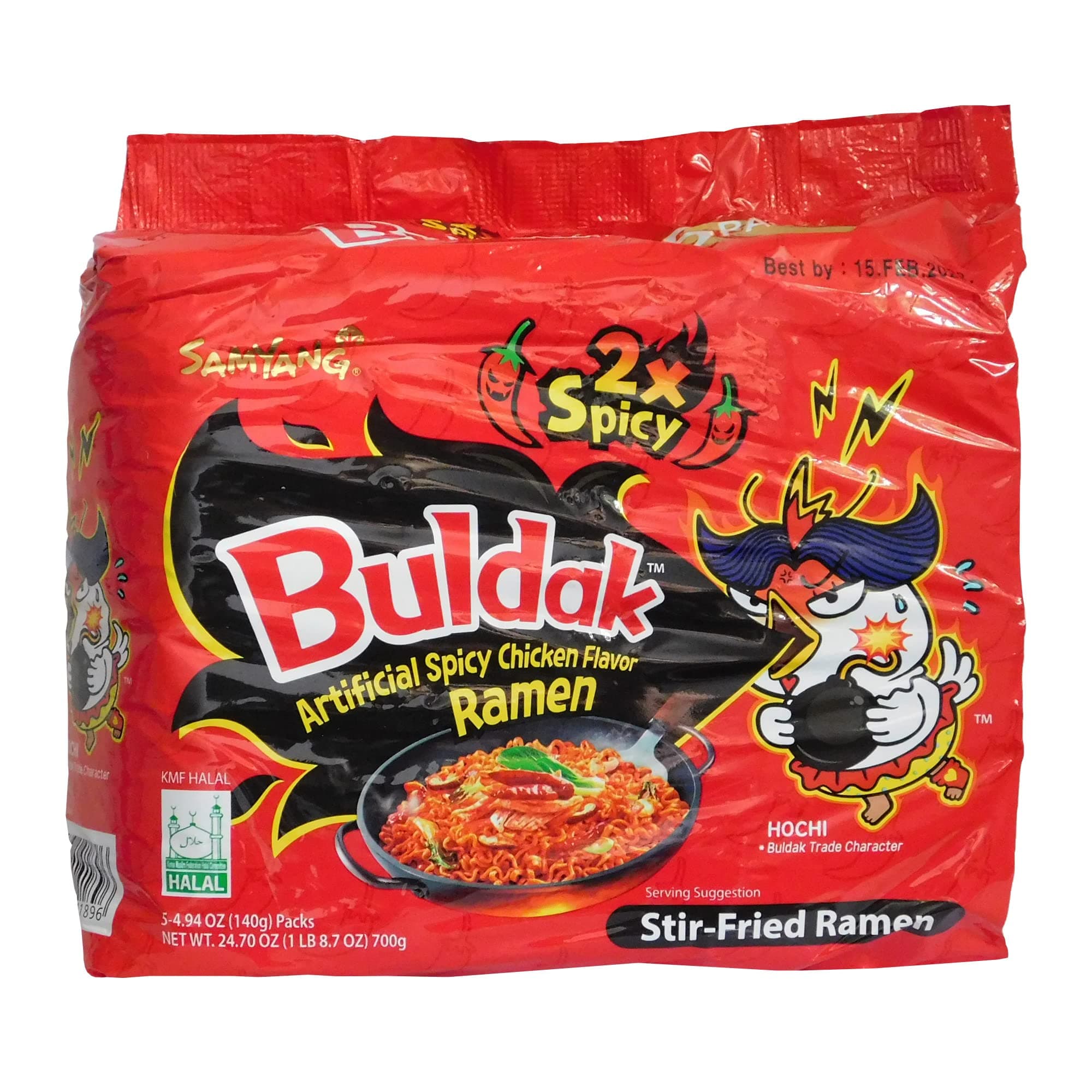 Samyang Ramen Coreano Doble Picante 5 Piezas 140g c/u Samyang