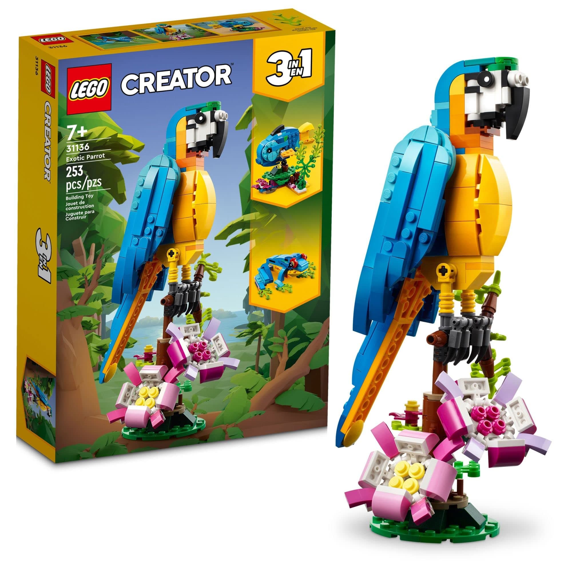 LEGO® Creator Loro Exótico; Animales de la Selva para Actividades en Familia