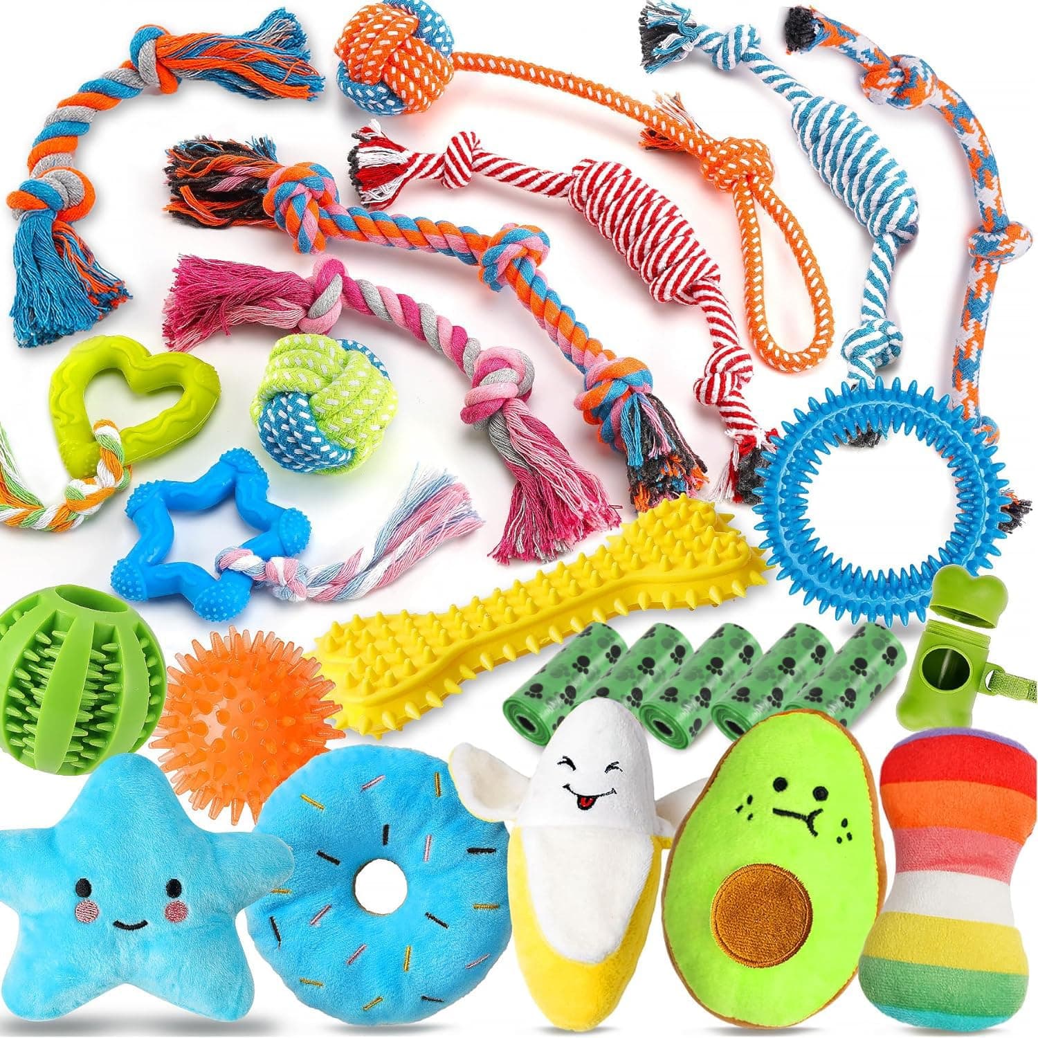 DASKING Juguetes para Perro 25 Pack