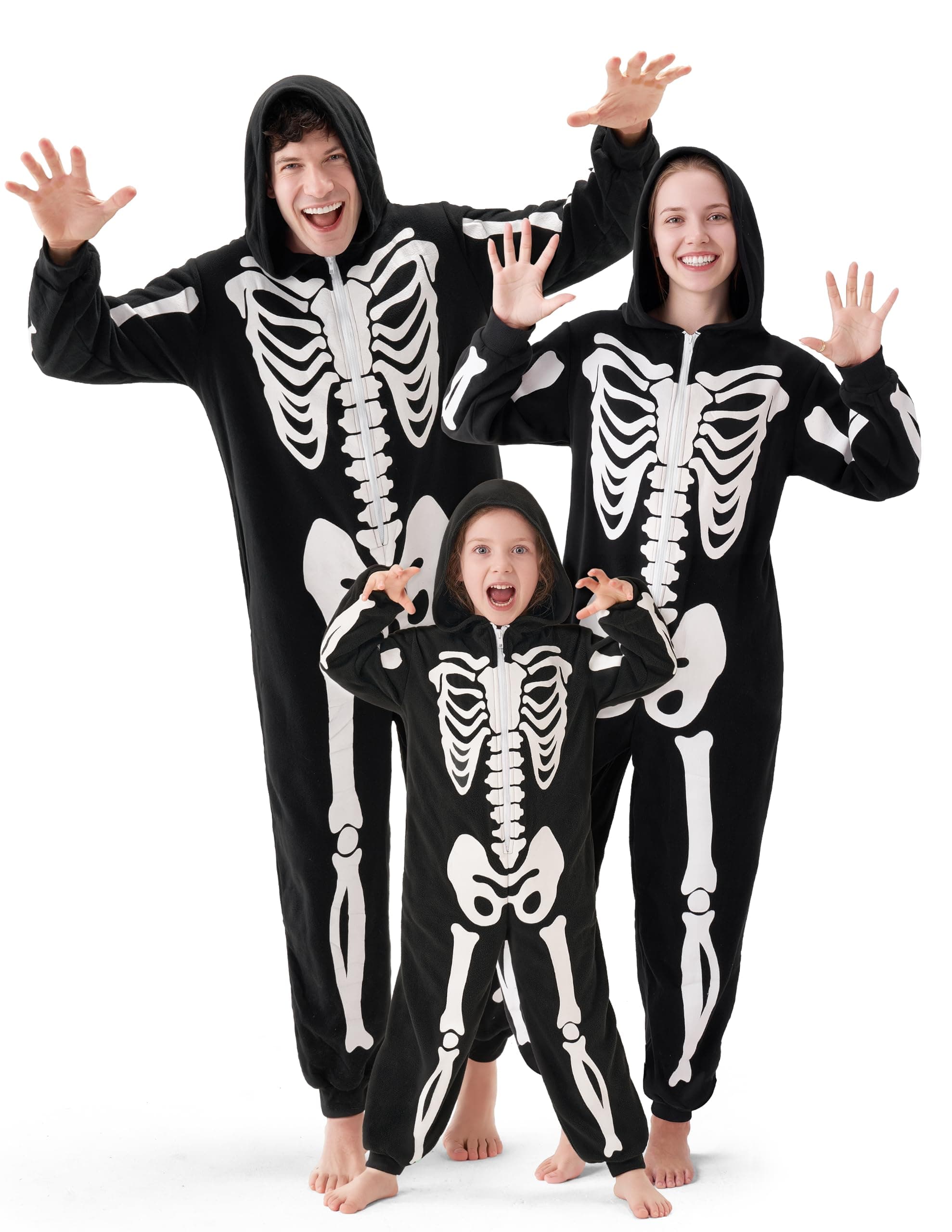 Spooktacular Creations Traje de pijama de disfraces de calabera en familia para adultas Mujer para