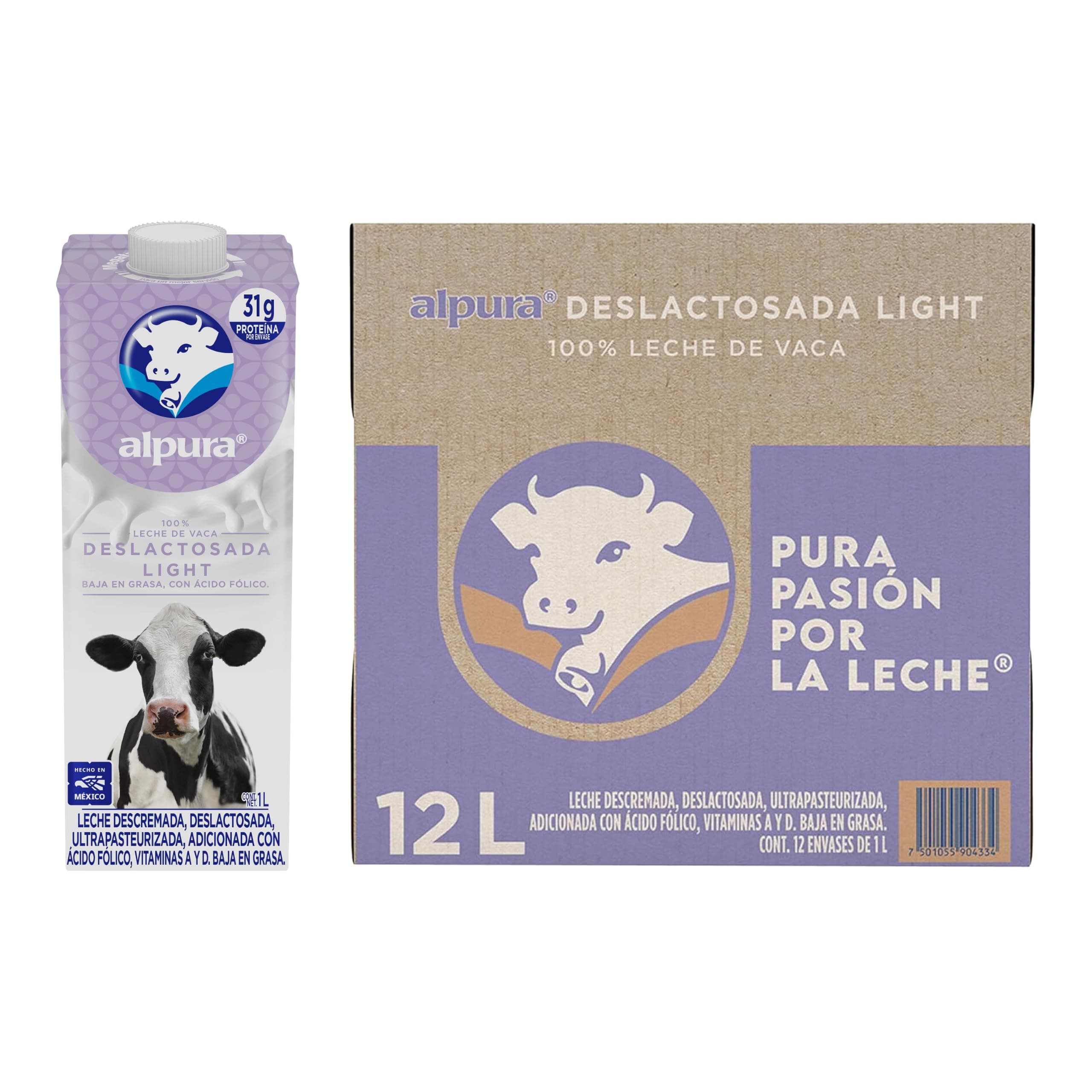 Alpura Leche Deslactosada Light 100% de vaca Ultrapasteurizada