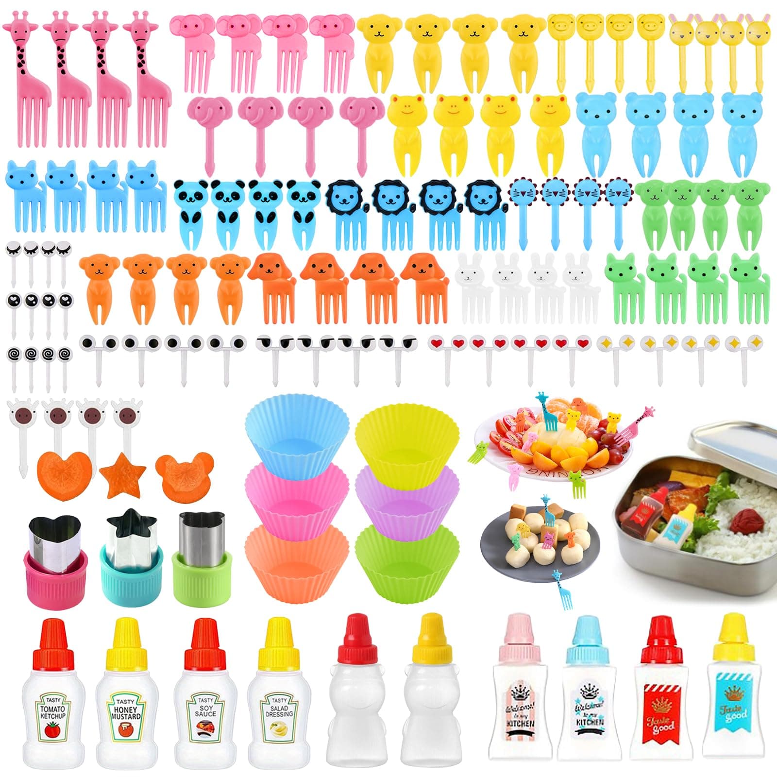 Kit 120 Piezas Palillos para Lunch Niños