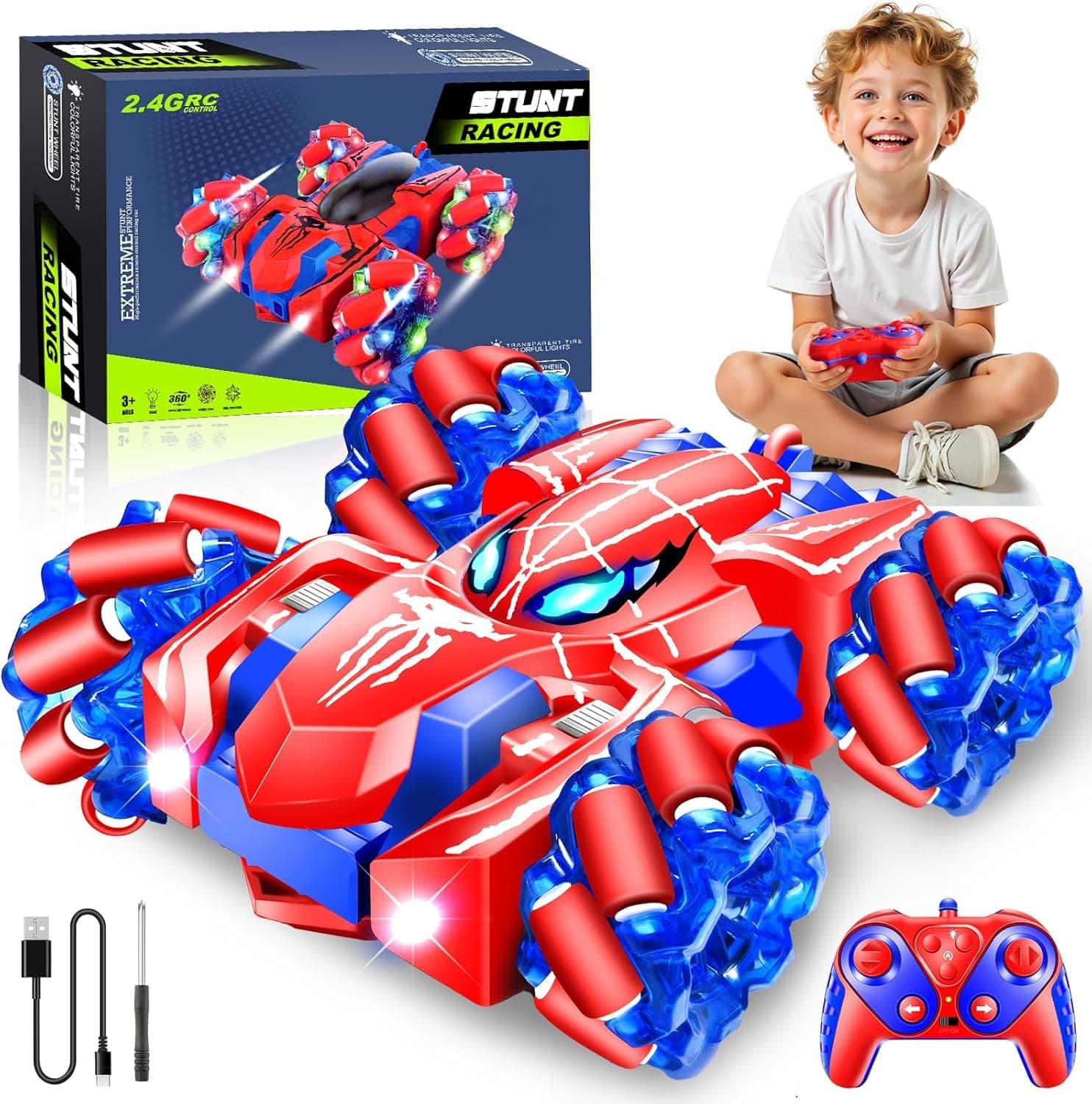 JIUS@FF Spider Coche de Control Remoto