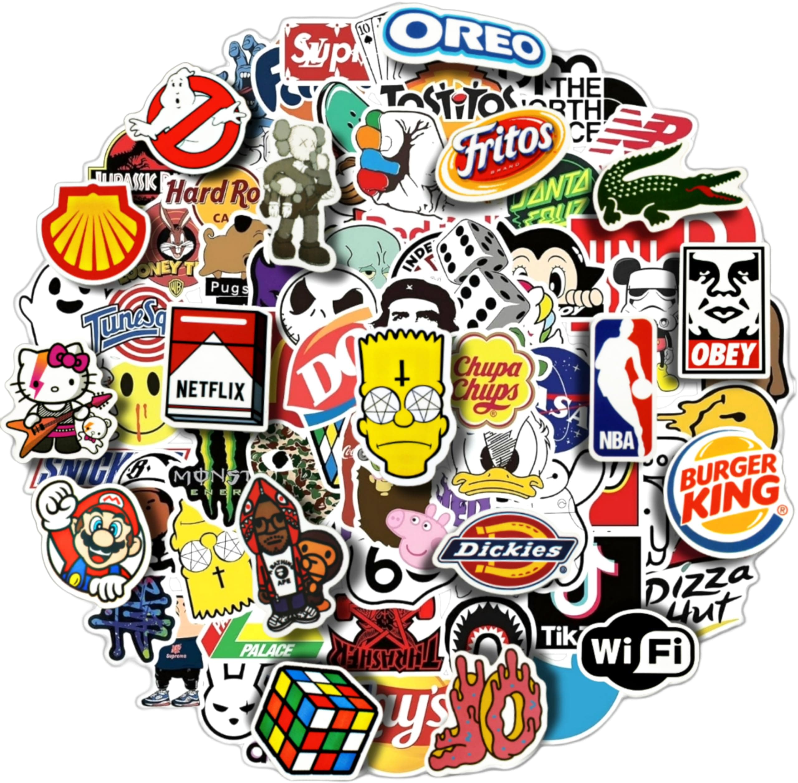100 Stickers y pegatinas SKATE