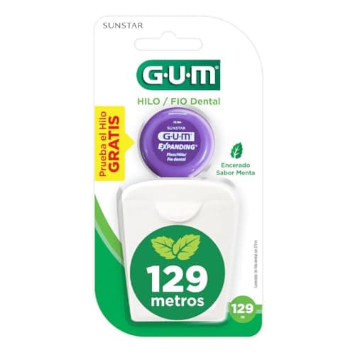 GUM – Hilo Dental – Limpieza profunda y cómoda para una higiene bucal completa – 140 yardas de alta