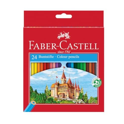 Faber-Castell Lápices de Color Hexagonal con 24 Lápices de Diferentes Colores, tienen un diseño