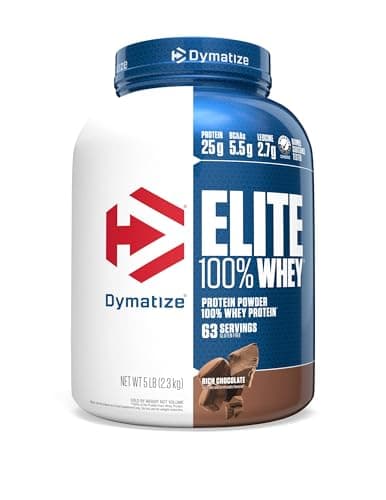 Dymatize Elite 100% Whey, Proteína de Suero de Leche, Sabor Chocolate Intenso, 2.3 kg, 25 g de