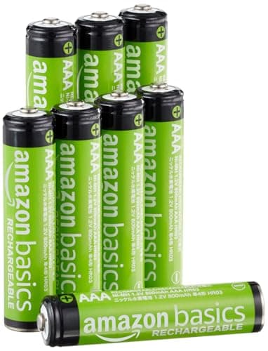 Amazon Basics - Paquete de 8 baterías recargables AAA Performance 800 mAh