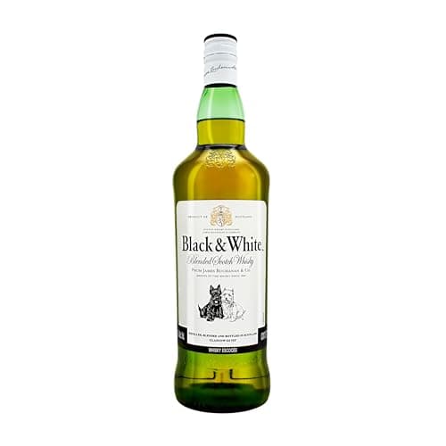Black & White, Original 1L, Whisky Blended Scotch, Suave y Equilibrado, Notas Cítricas, Aroma Herbal