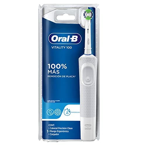 Oral-B PRO Series 1, Cepillo de Dientes Eléctrico, Cabezal Redondo, Mango Ergonómico, Blanco