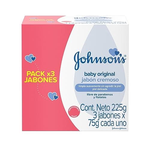 Johnson'S, Jabón En Barra Para Bebé Original 75 Gr 3-Pack