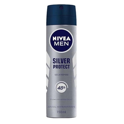NIVEA MEN Desodorante Antibacterial Iones de Plata Hombre, Silver Protect 72 horas Protección Antitranspirante, 150 ml : Amazon.com.mx: Salud y Cuidado Personal