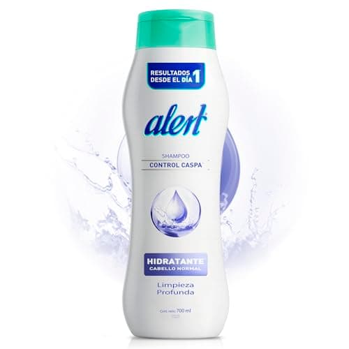 ALERT - Shampoo Hidratante para Cabello Normal. Fórmula para el control de la caspa. Botella con