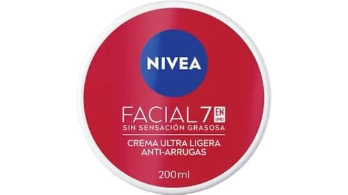 NIVEA Crema Facial Hidratante Antiedad 5 En 1 Cuidado Anti Arrugas (200 ml), crema reafirmante de sensación ligera y rápida absorción 24 horas de humectación sin sensación grasosa con antioxidantes