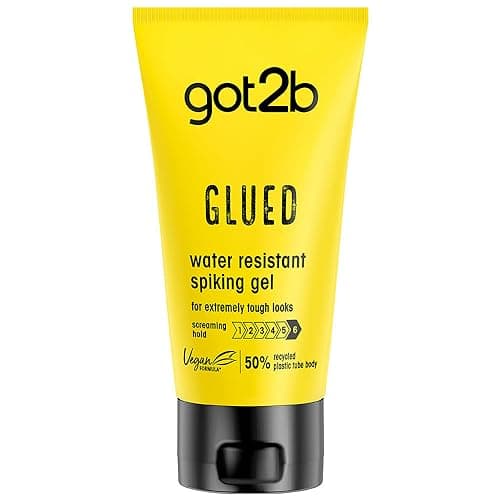 Got2b Gel para cabello, GLUED, resistente al agua, ultra fijación, fórmula vegana sin sulfatos