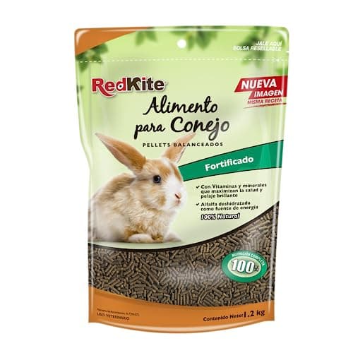 Redkite Alimento Premium para Conejo 1.2 kg — Pellets con Alfalfa, Vitaminas y Minerales, Para Todas las Etapas, Sin Saborizantes Añadidos