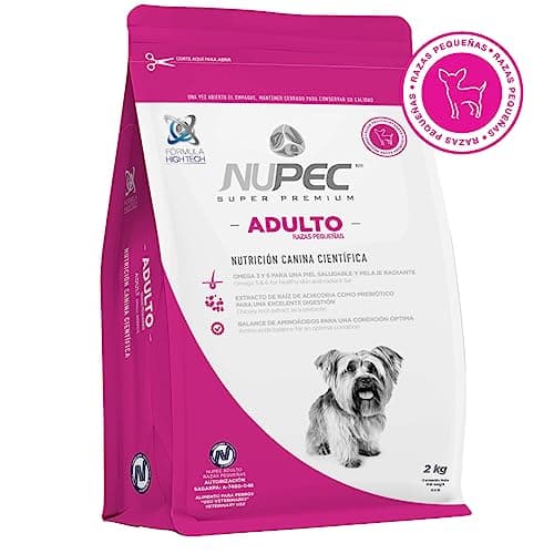 Nupec croquetas para Perros, Adulto Razas pequeñas, con Omega 3 y 6, presentación de 2 kg.