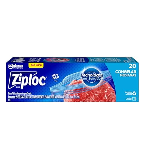 Ziploc Bolsas Herméticas para Congelar, 20 Bolsas