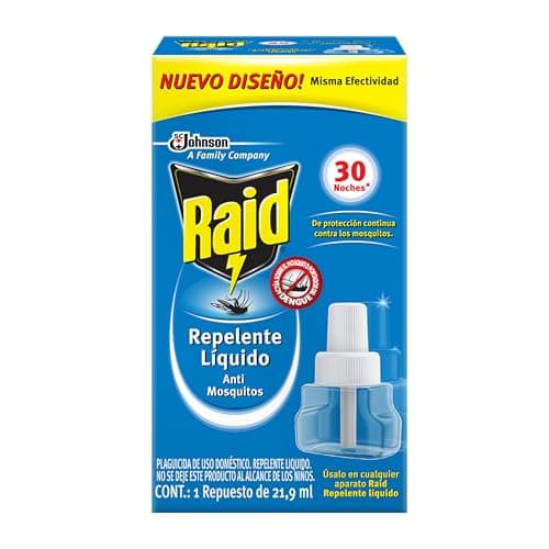 Raid Repelente de Mosquitos Líquido Repuesto, 21.9 ml