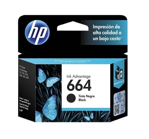 HP Cartucho de Tinta 664 Negra Original