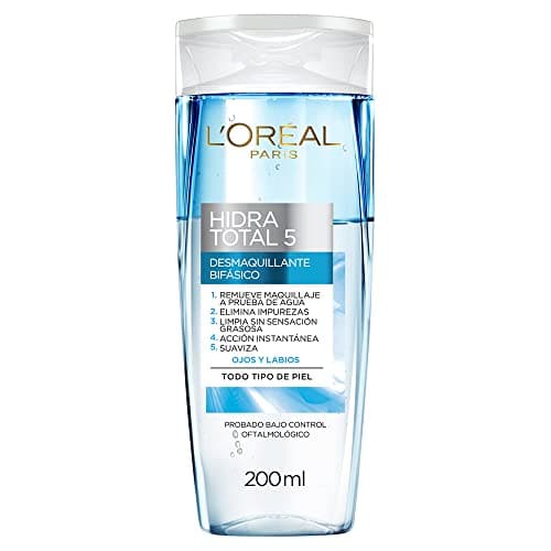 L'Oreal Paris Desmaquillante Bifásico para Ojos y Labios, Todo Tipo de Piel, 200ml.