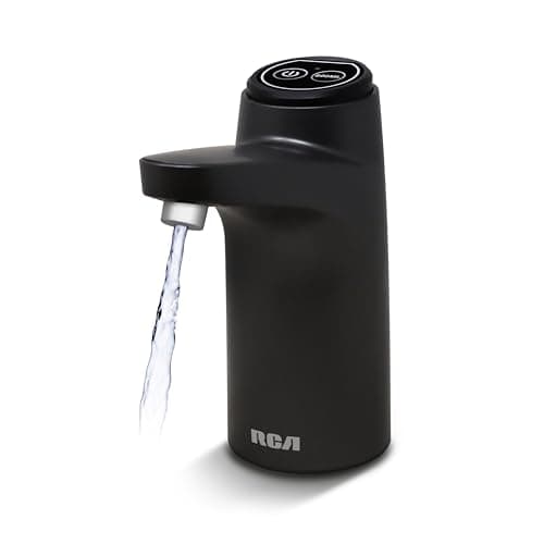 RCA Dispensador de Agua RC-WD2 Eléctrico, Compatible con Garrafón, Función de 600 ml, Portátil, Automático, Inalámbrico, Recargable USB, Sistema de Bombeo Rápido y Fácil de Usar, Color Negro.