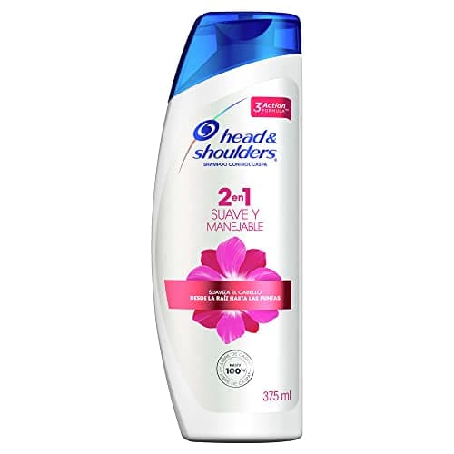 HEAD & SHOULDERS, Shampoo de uso diario, Suave y Manejable 2 en 1, 375 ml