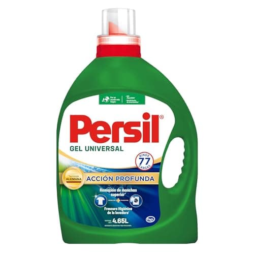 Persil - Detergente Gel Universal 4.65L Jabón Líquido para Ropa Acción Profunda (66 cargas), Remueve Manchas, Limpieza con Frescura Duradera, Tecnología Alemana