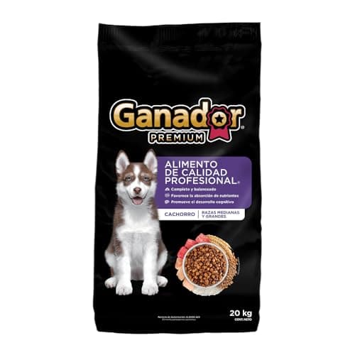 Ganador Premium Cachorro 20 kg, Razas Medianas y Grandes. El empaque puede variar