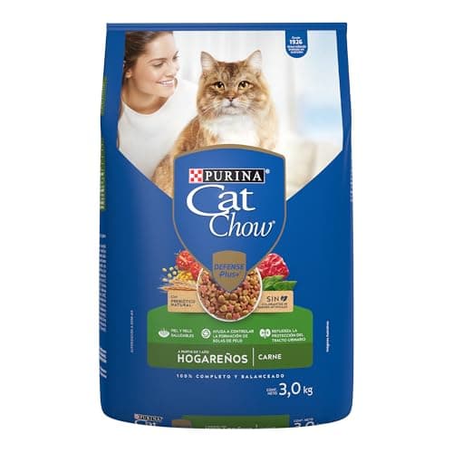 Purina Cat Chow Adulto Hogareño Todos los Tamaños Sabor Carne 3.0 Kg