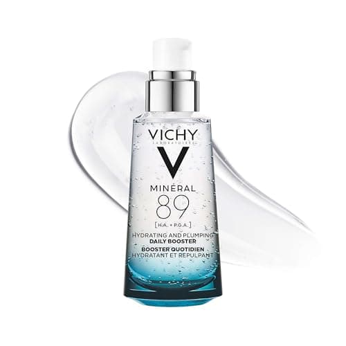 Vichy Minéral 89, Sérum Fortificador para Rostro, Hidratación Profunda y Duradera, Tonifica con Ácido Hialurónico, Piel Suave y Rellena, Uso de Día y Noche, 50 ml