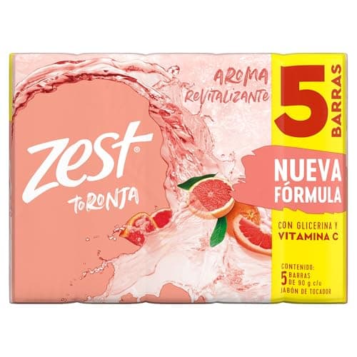 Jabón Zest Toronja Albahaca 90 gr Pack 5